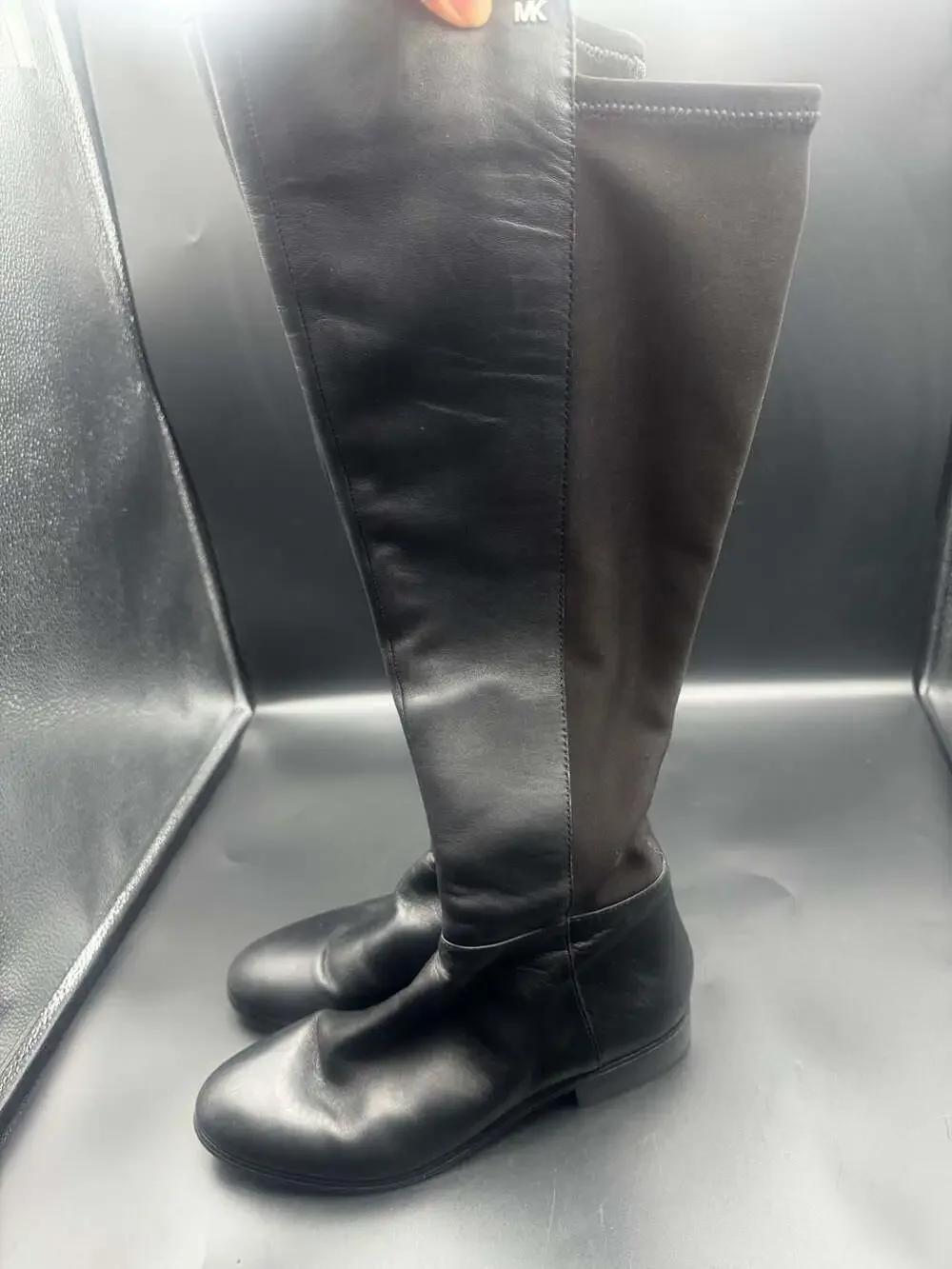 Michael Kors Black Leather Knee High Boots
